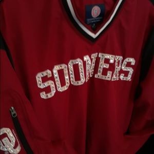 OU Swarovski crystal sports pullover. Medium